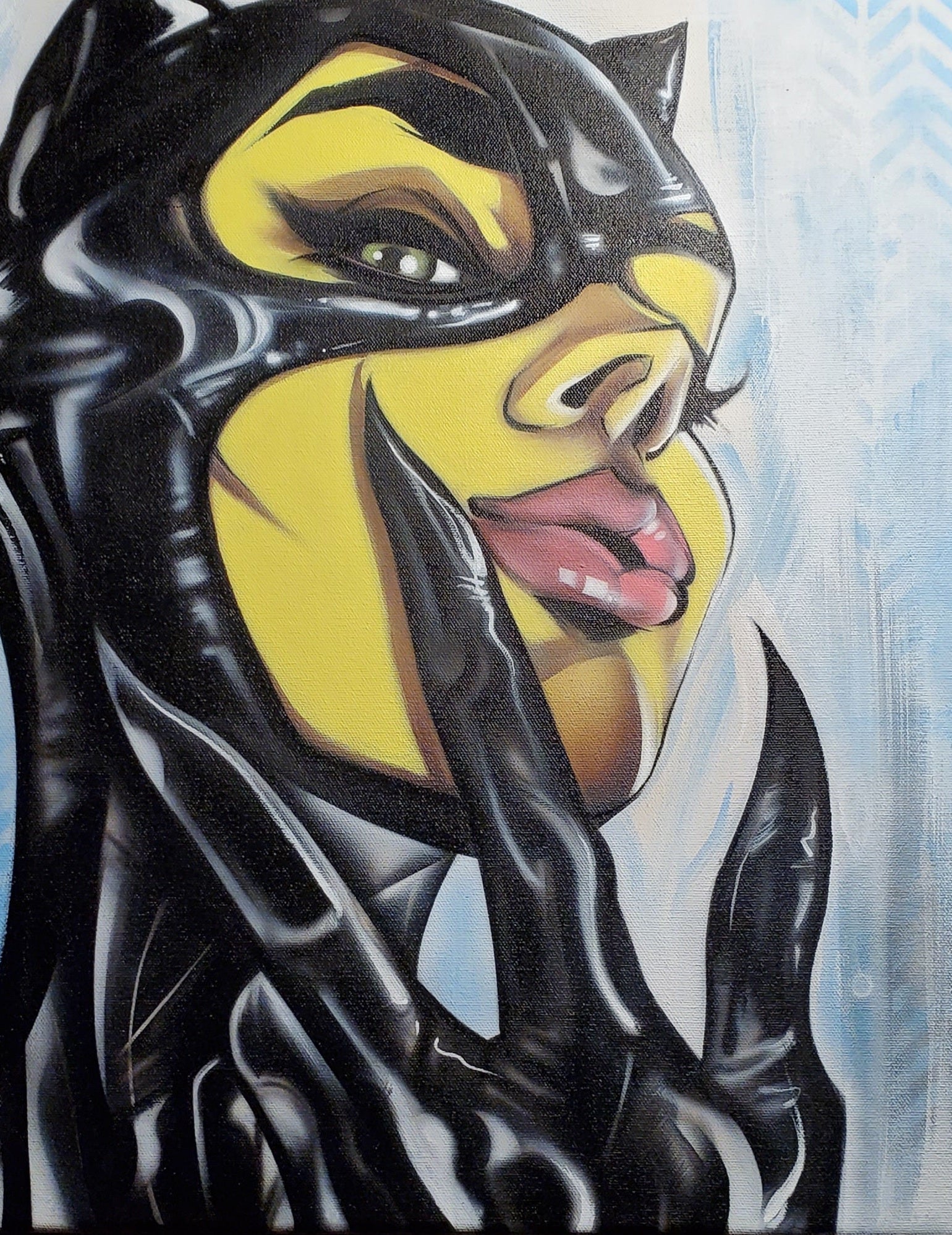 Catwoman Painting on Canvas 16x20